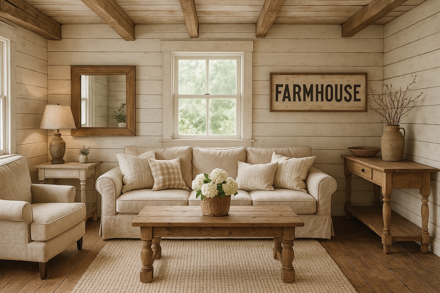 Farmhouse interior style inspiration